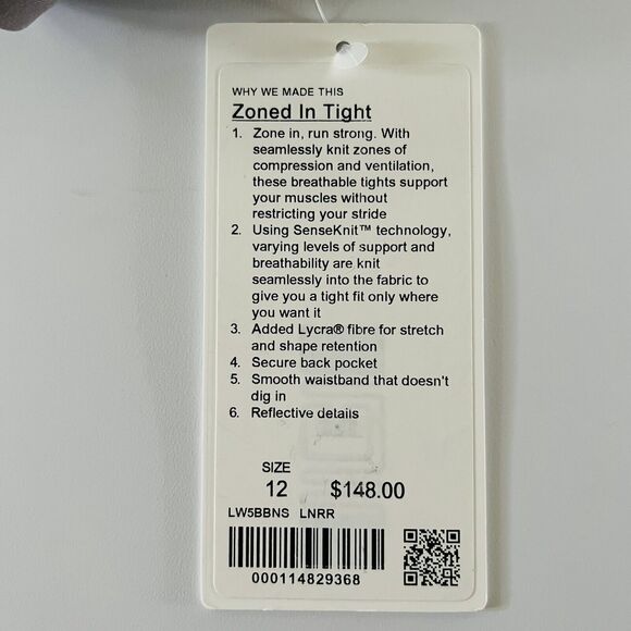 LULULEMON ATHLETICA Lunar Rock Zoned In Tight Leggings - US 12 - Picture 8 of 8